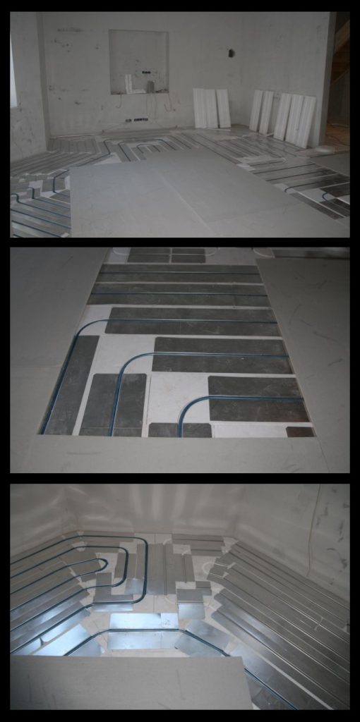 Voie sèche de pose du plancher d'eau Voie sèche de pose du plancher d'eau