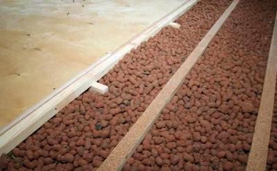 Chauffage pour plancher chauffant - argile expansée Argile expansée