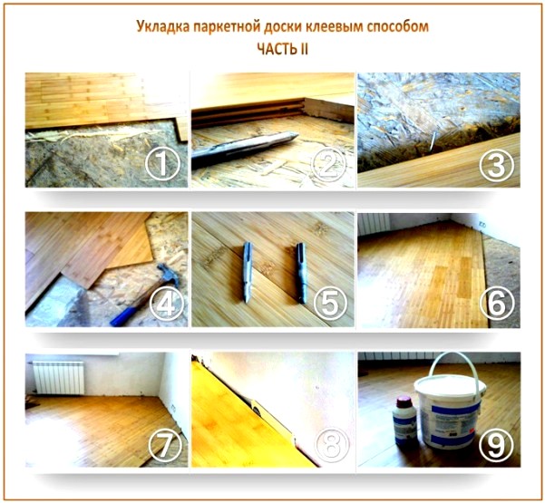 Colle pour la pose des planches de parquet Colle pour la pose des planches de parquet