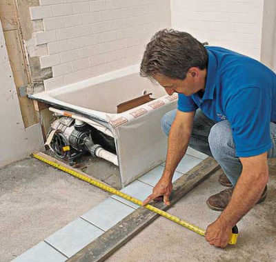 Pose de carrelage DIY - Marquage Pose de carrelage DIY - Marquage