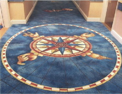 Conception de carreaux de sol de couloir Carreaux