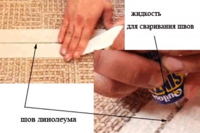 Soudage à froid Soudage à froid de joints en linoléum