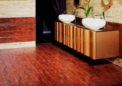 Carrelage en bois dans la salle de bain Carrelage en bois dans la salle de bain