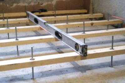 Installation au sol avec décalages réglables Installation de décalages au sol réglables