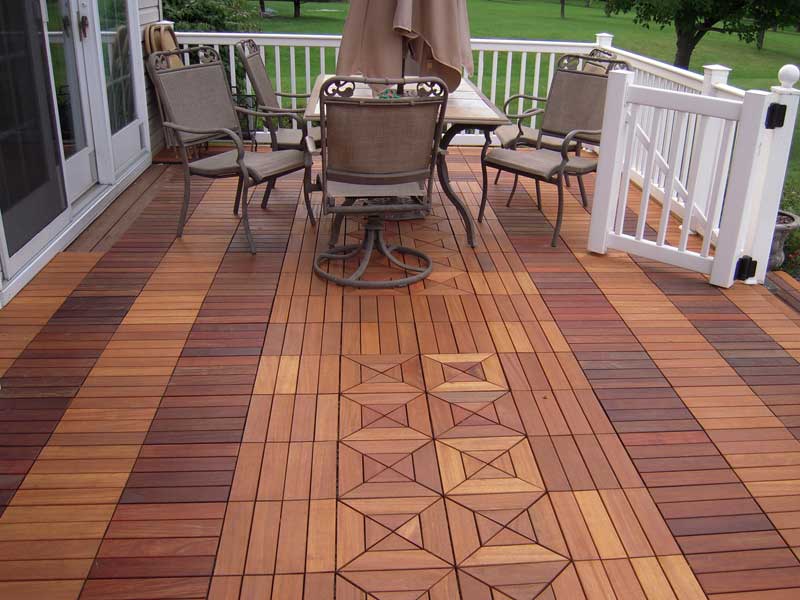 Terrasses: types de parquet de jardin en terrasse et méthodes de pose