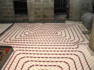 Tuyauterie de chauffage par le sol par incréments de 15 cm Tuyau de chauffage par le sol avec un pas de 15 cm