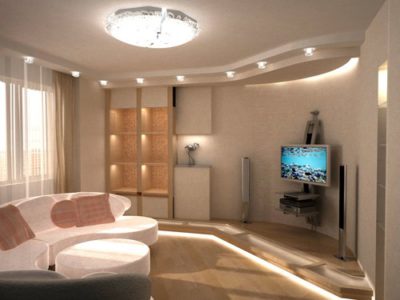 Le podium sous le téléviseur peut être complètement invisible, mais il est garanti de cacher tous les fils et câbles disgracieux Le podium sous le téléviseur peut être complètement invisible, mais il est garanti de cacher tous les fils et câbles disgracieux