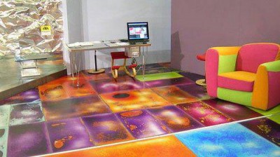 Carrelage vivant à l'intérieur du salon Carrelage vivant à l'intérieur du salon