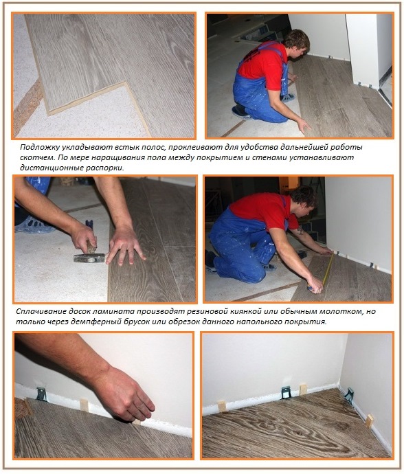 Règles de pose des panneaux stratifiés en biais Comment poser un stratifié selon les règles technologiques