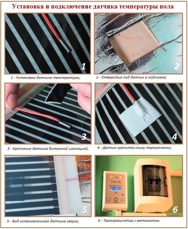 Installation d'un capteur de température infrarouge à film