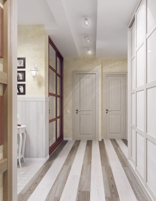 Sol stratifié aux couleurs contrastées