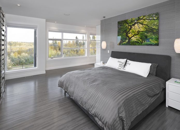 Stratifié gris classique dans la chambre