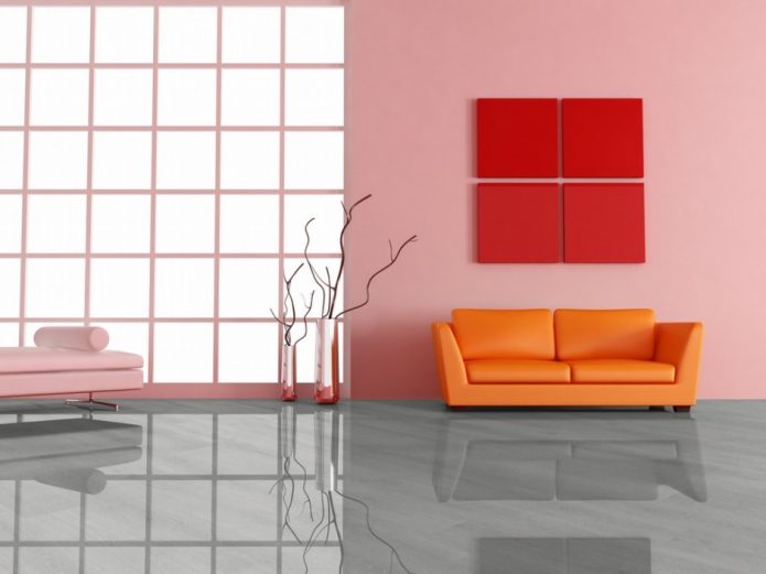 Stratifié brillant dans le couloir