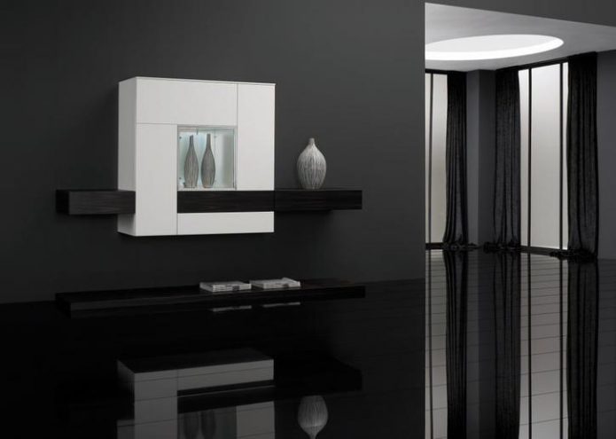 Stratifié brillant à l'intérieur d'une grande pièce