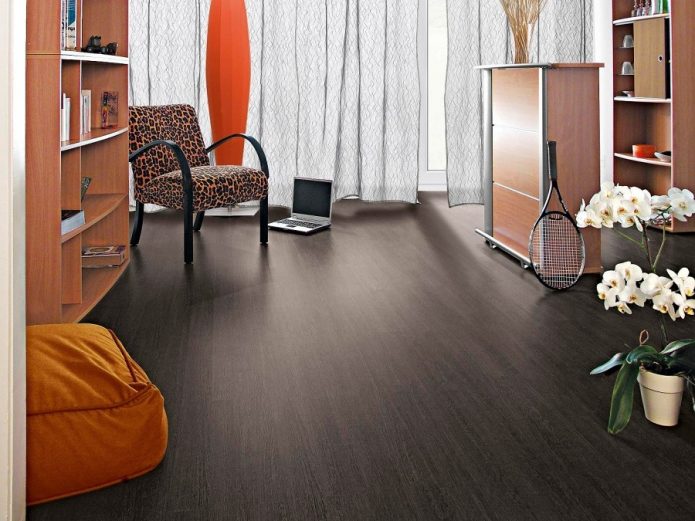 Chambre d'enfants moderne avec sol sombre