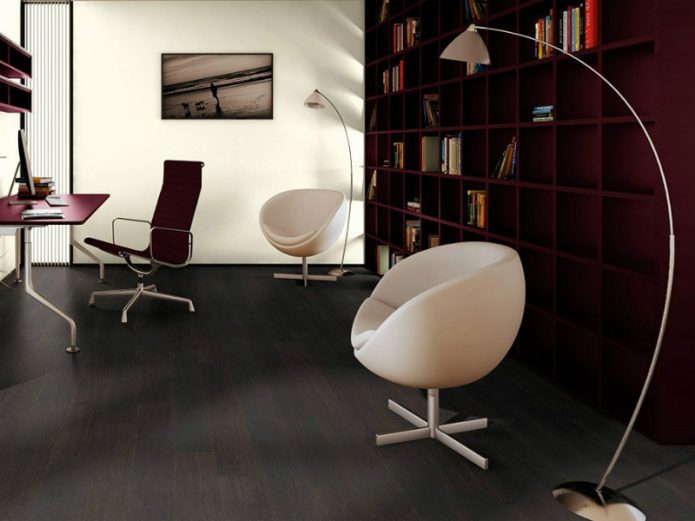 Chambre moderne aux couleurs sombres pour un enfant adolescent.