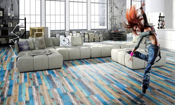 Stratifié d'art aux couleurs vives