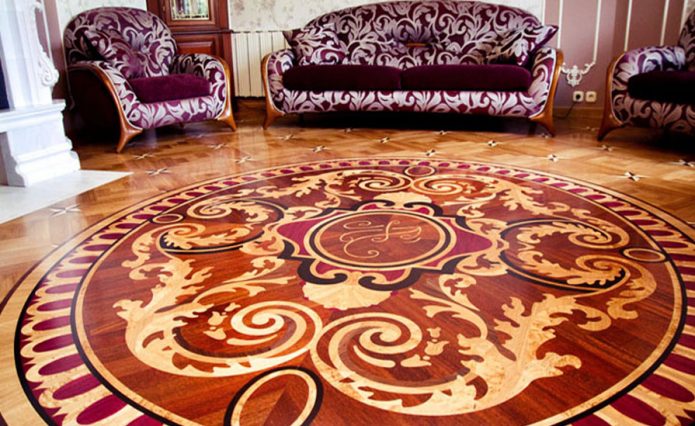 Parquet d'art dans le salon