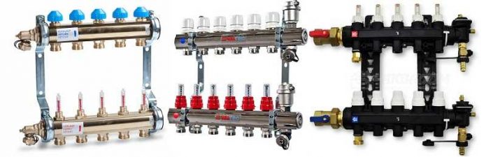 Collecteurs en laiton, acier inoxydable et plastique