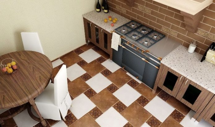 Tuiles de différentes tailles et couleurs