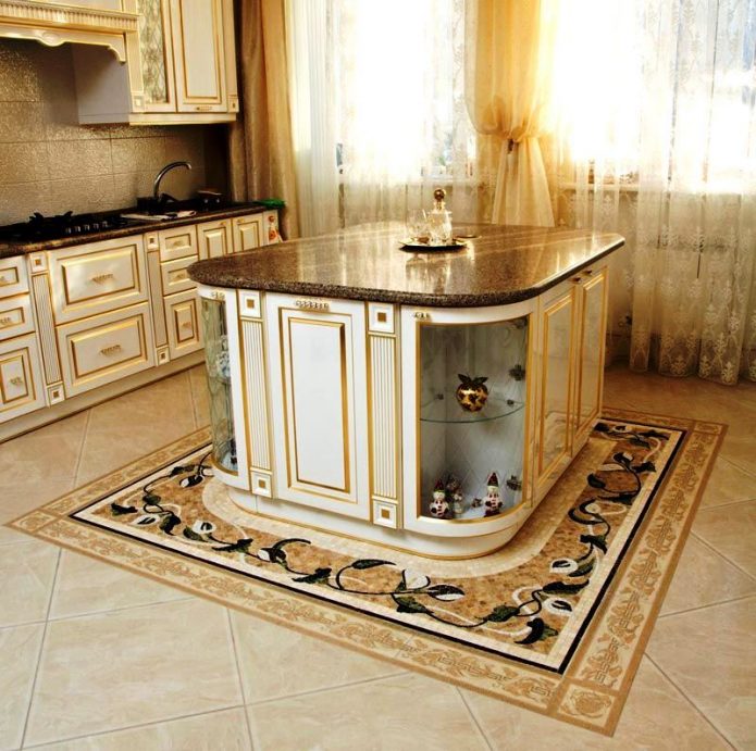 Carreaux de sol avec décor