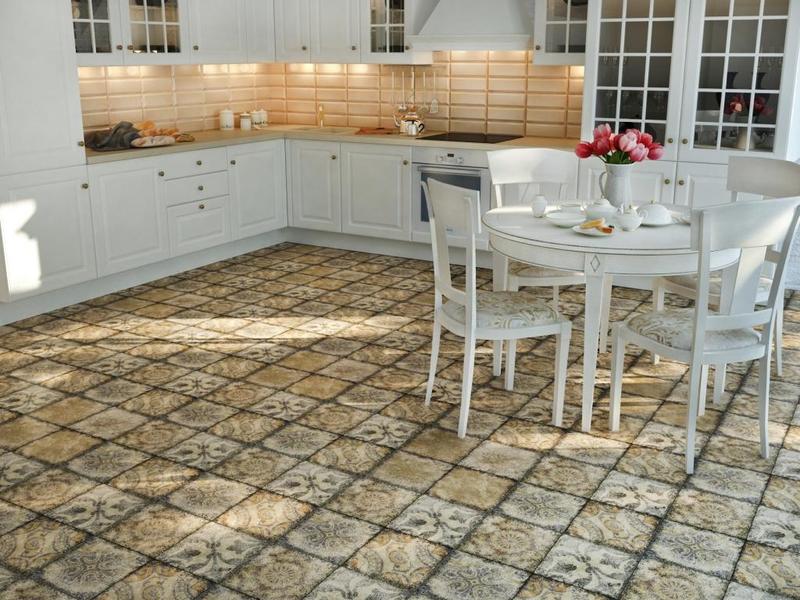 Finir le sol dans la cuisine avec du carrelage: 25 idées intéressantes