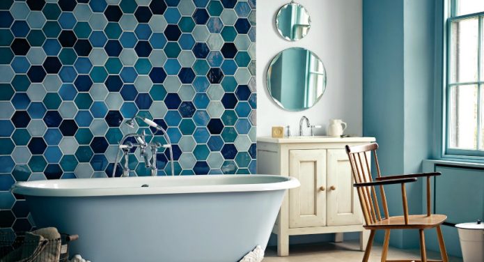 Carrelage en nid d'abeille coloré