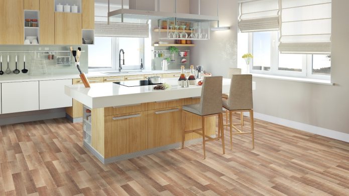 Stratifié de chêne pour la cuisine