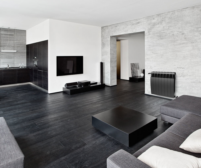 Design intérieur laconique avec stratifié noir