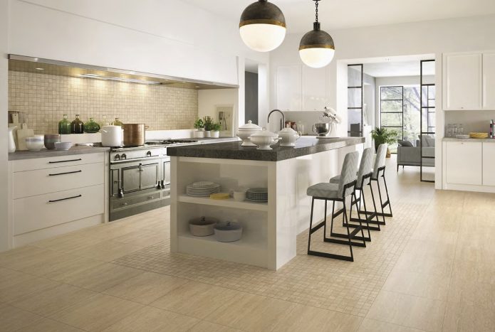 Cuisine spacieuse avec îlot