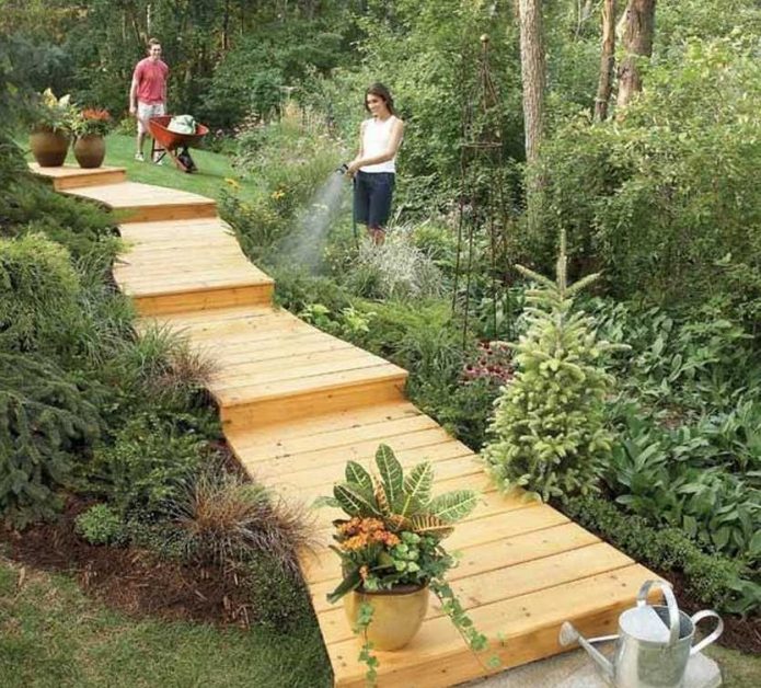 Passerelle en bois