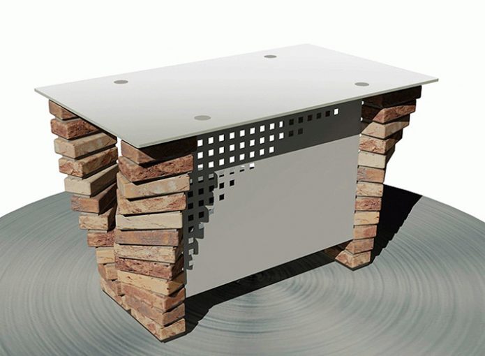 Table en brique