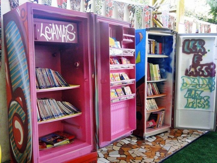 Comptoir d'un vieux frigo