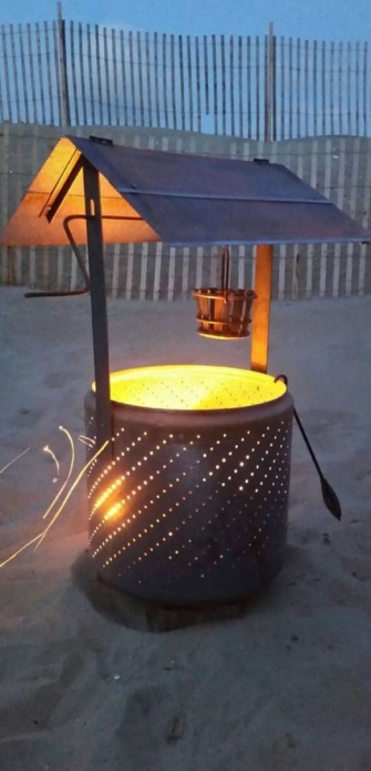 Composition décorative d'un tambour de machine à laver