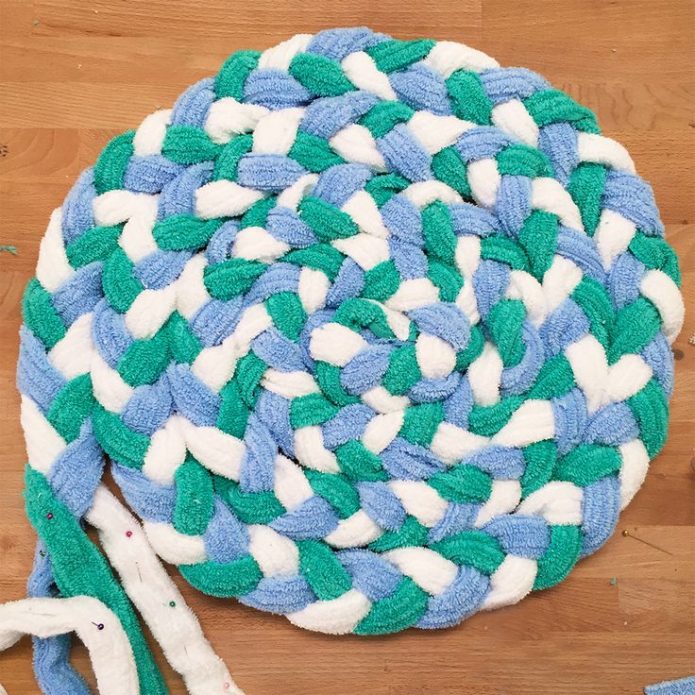 Tapis de vieilles serviettes