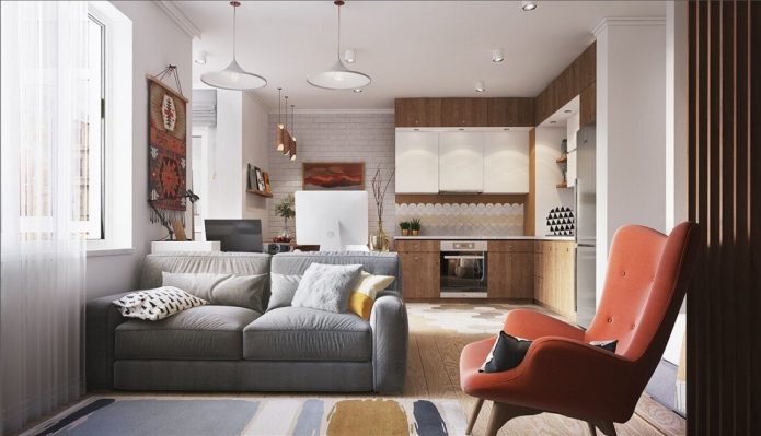 Agencement de meubles dans un studio