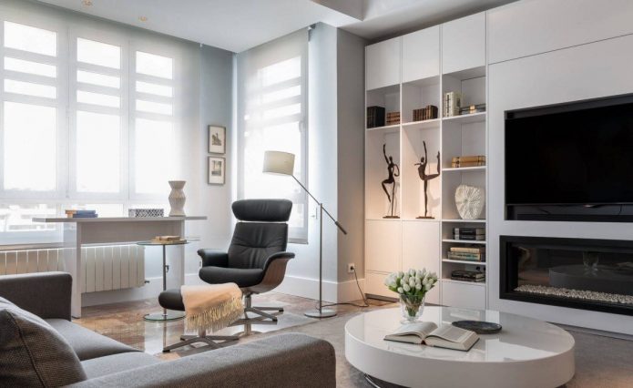 Agencement de meubles dans un studio