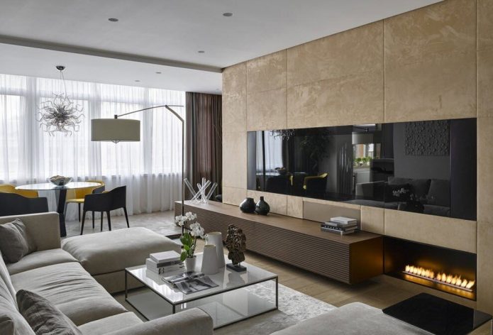 Agencement de meubles dans un studio