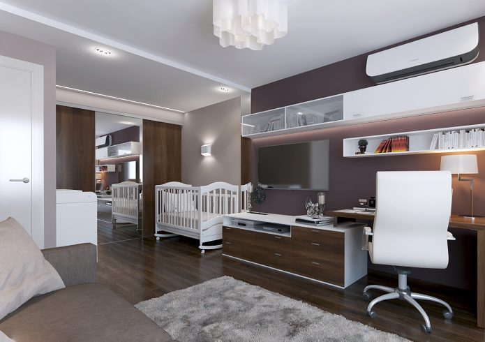 lit bébé dans un studio