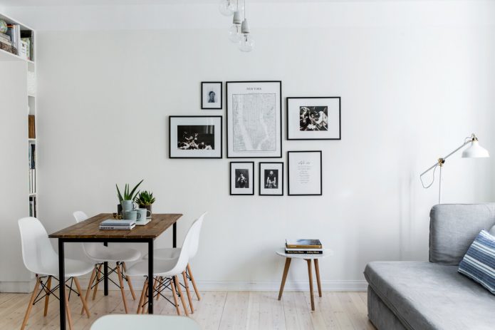 comment accrocher des photos dans un appartement