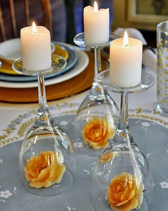 Bougeoirs à l'envers