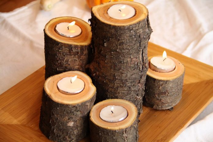 Bougeoirs en chanvre