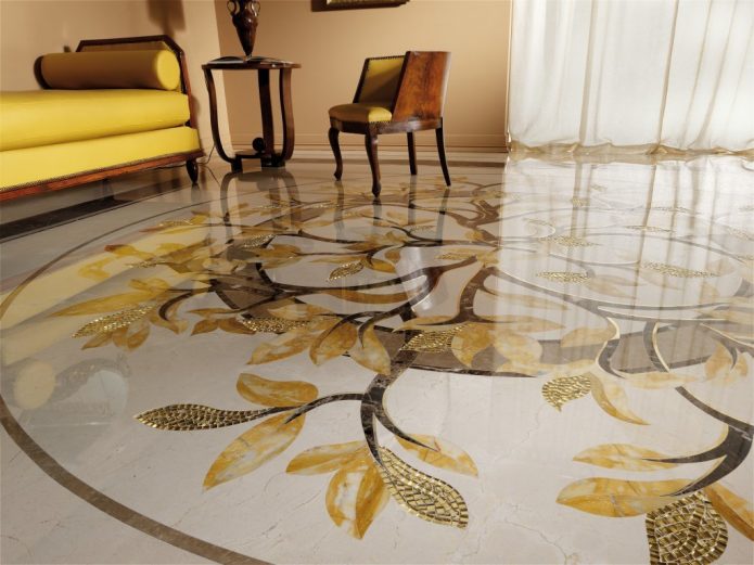 Chambre avec linoléum liquide