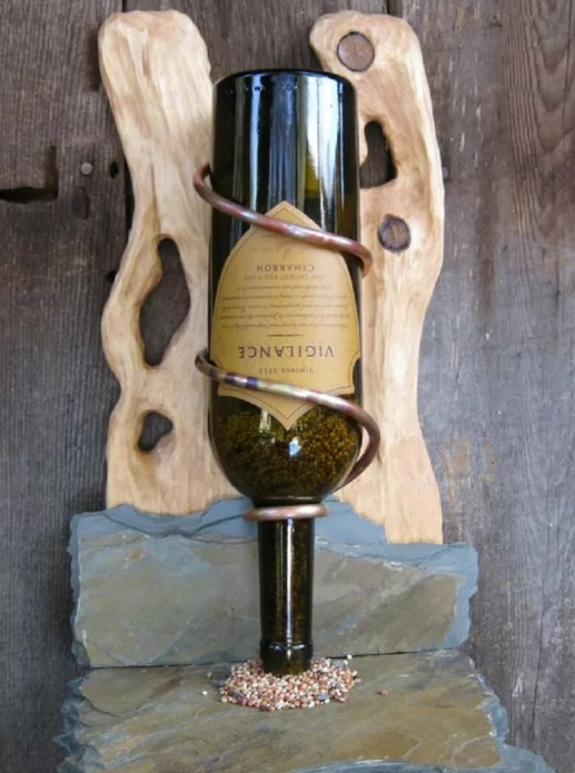 Mangeoire à oiseaux en verre