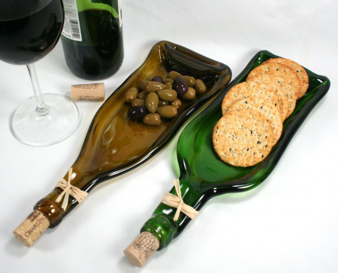 Plateaux pour bouteilles en verre