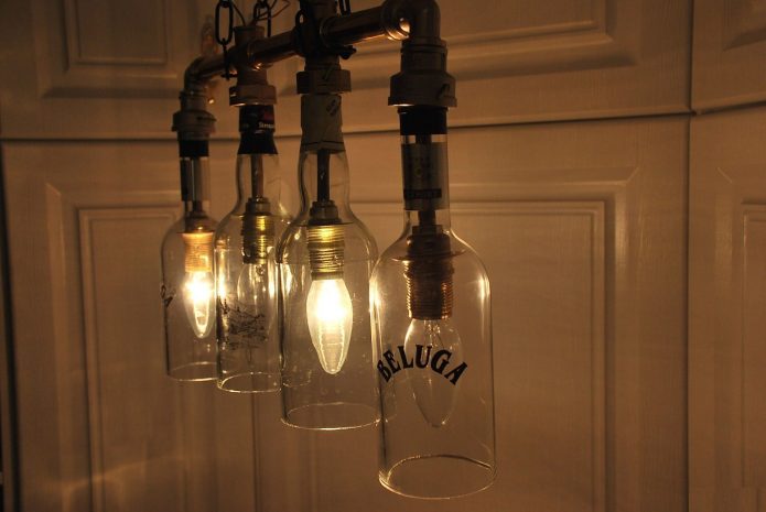 Lustre spectaculaire de style loft