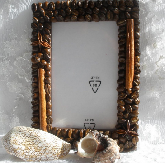 Cadre photo grain de café