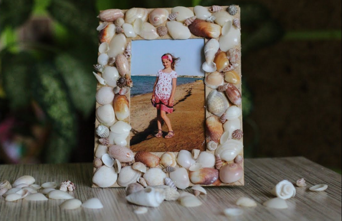 Faire des cadres photo avec des coquilles