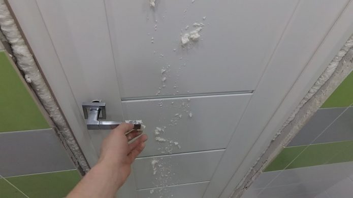 Mousse sur la porte intérieure