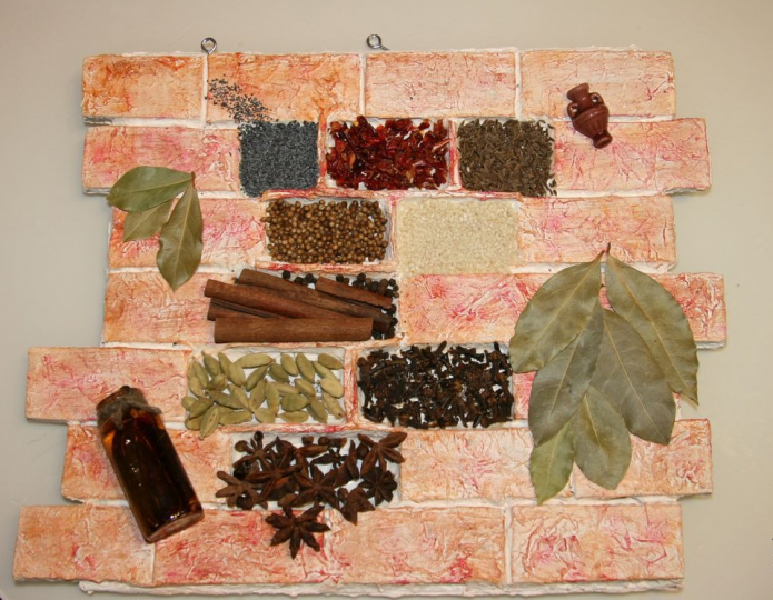 Panneau d'épices inhabituel